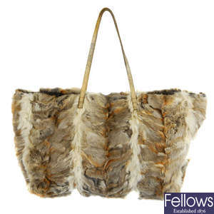 FENDI - a coney fur handbag.