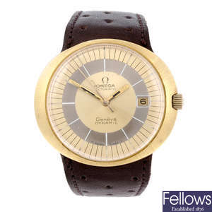 OMEGA - a gentleman's yellow metal Dynamic wrist watch.
