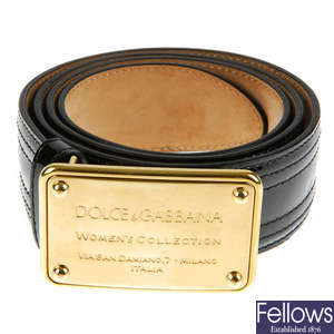 DOLCE & GABBANA - a patent leather belt.