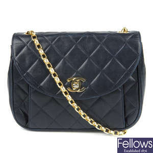 CHANEL - a vintage quilted leather handbag.