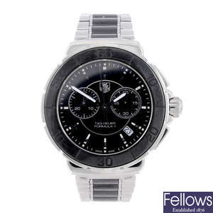 TAG HEUER - a bi-material Formula 1 chronograph bracelet watch.