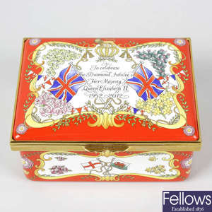 Diamond Jubilee box (Queen Elizabeth II), plus three smaller boxes. 