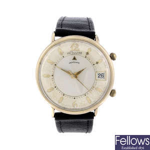 LECOULTRE - a gentleman's gold filled Memodate wrist watch.