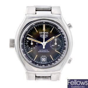 HEUER - a gentleman's stainless steel Daytona chronograph bracelet watch.