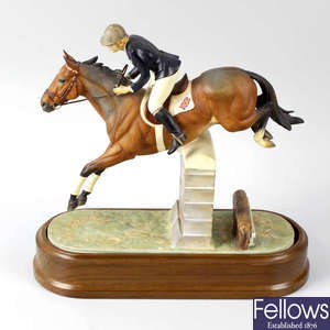 A Royal Worcester porcelain equestrian model of Stroller and Marion Coakes
