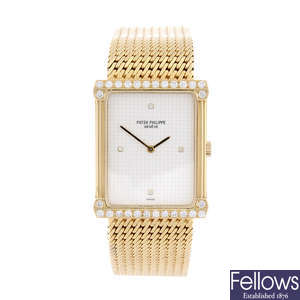 PATEK PHILIPPE - a Les Grecques 18ct yellow gold bracelet watch.