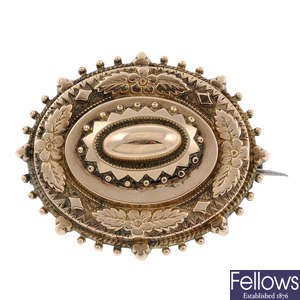 A late 19th century memorial brooch.