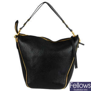 MULBERRY - black leather Camden handbag.