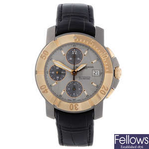 BAUME & MERCIER - a gentleman's titanium Capeland chronograph wrist watch.