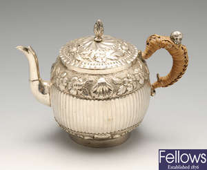A nineteenth century continental teapot.
