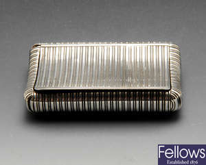 An early 19th century French silver snuff box.