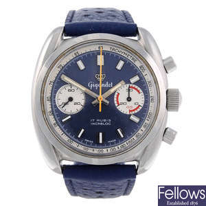 GIGADENT - a gentleman's stainless steel chronograph wrist watch.