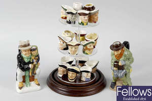 A large group of Beswick and other character jugs.