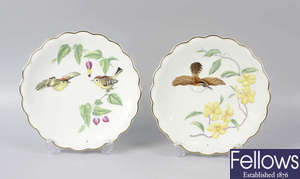 A set of twelve boxed Royal Worcester porcelain 'Birds of Dorothy Doughty' plates