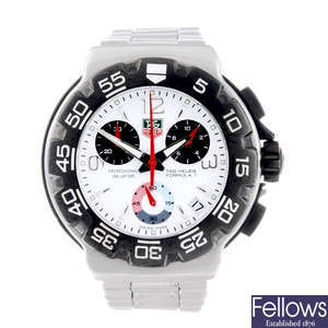 TAG HEUER - a gentleman's stainless steel Formula 1 chronograph bracelet watch.