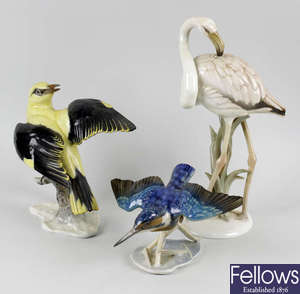 A large collection of Rosenthal porcelain birds