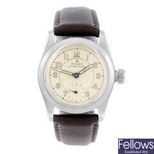ROLEX - a gentleman's stainless steel Oyster Royal wrist watch.