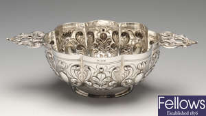 A continental twin-handled porringer.