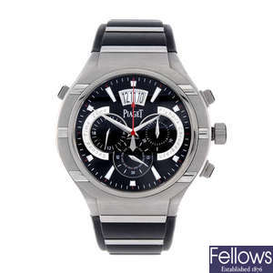 PIAGET - a gentleman's titanium Polo chronograph wrist watch.