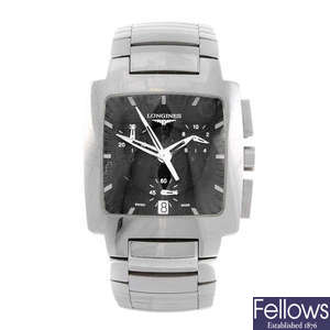 LONGINES - a mid-size stainless steel Oposition chronograph bracelet watch.