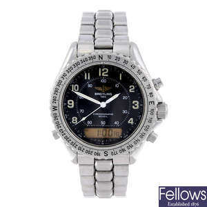 BREITLING - a gentleman's stainless steel Aeromarine Intruder bracelet watch.