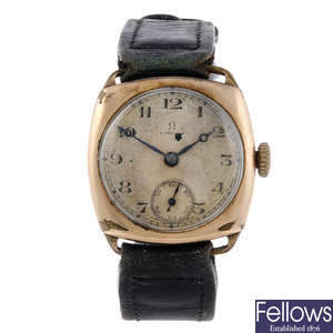 OMEGA - a gentleman's gold plated wrist watch