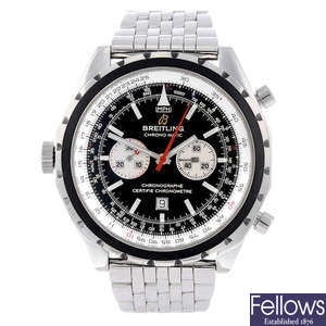 BREITLING - a gentleman's stainless steel Chrono-Matic chronograph bracelet watch.