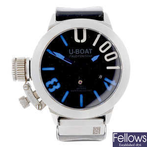 U-BOAT - a limited edition gentleman's stainless steel U-1001 wrist watch.