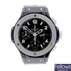 HUBLOT - a gentleman's ceramic Big Bang Tantalum chronograph wrist watch.