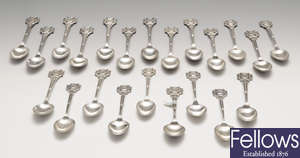A collection of 22 early twentieth century Society of Miniature Rifle Clubs teaspoons.