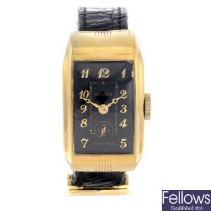 GRUEN - a gentleman's gold plated Driver's wrist watch.