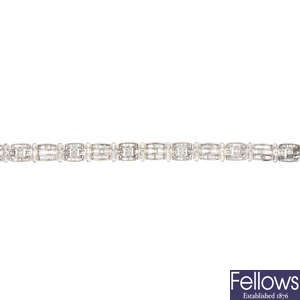 (550643-2-A) A diamond bracelet.