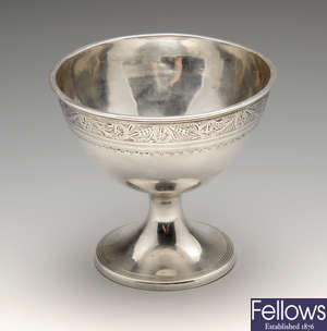 A George III Irish silver sugar bowl.