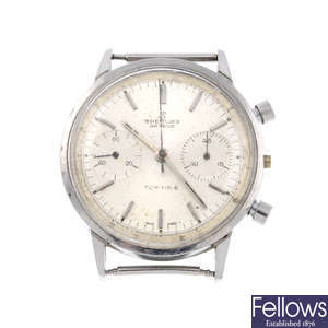 BREITLING - a gentleman's stainless steel Top Time watch head.