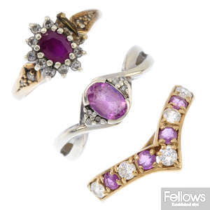 A selection of gem-set jewellery. 