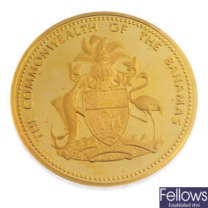 The Commonwealth of the Bahamas, gold (.917) Twenty-Five Hundred Dollars 1977.