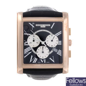 FREDERIQUE CONSTANT - a gentleman's rose gold plated chronograph wrist watch.