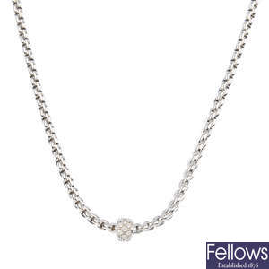 FOPE - an 18ct gold diamond necklace.
