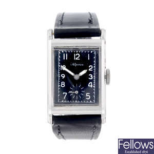 ALPINA - a gentleman's stainless steel wrist watch.