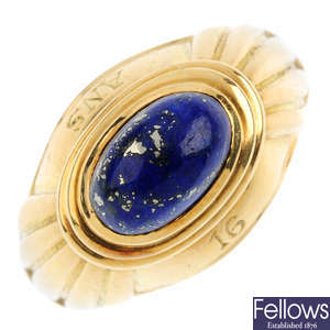 BOUCHERON - a lapis lazuli 'Diablotine' ring.