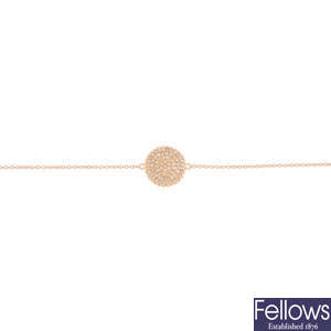 ASTLEY CLARKE - a 14ct gold diamond 'Icon' bracelet.