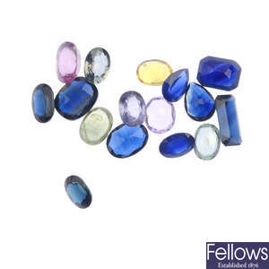 A selection of vari-shape sapphires.