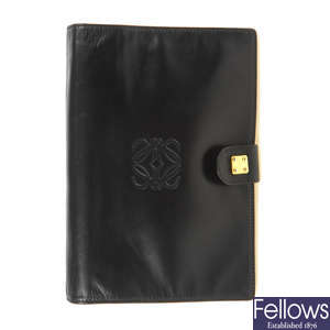 LOEWE - a leather travel wallet.