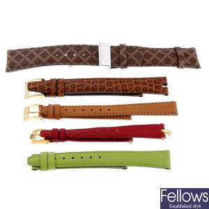 GUCCI - a group of nine assorted watch straps.
