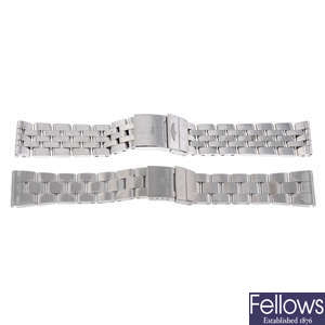 BREITLING - two stainless steel bracelets