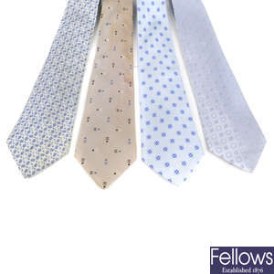 CHANEL - four silk ties.