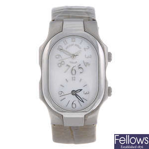 PHILIP STEIN - a stainless steel Teslar wrist watch with a Gucci 3000M wrist watch