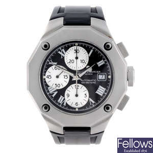 BAUME & MERCIER - a gentleman's stainless steel Riviera chronograph wrist watch.