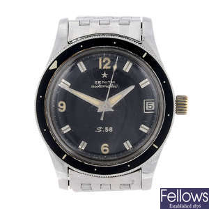 ZENITH - a gentleman's stainless steel S.58 bracelet watch.