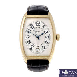 FRANCK MULLER - a gentleman's 18ct yellow gold Chronometro wrist watch.